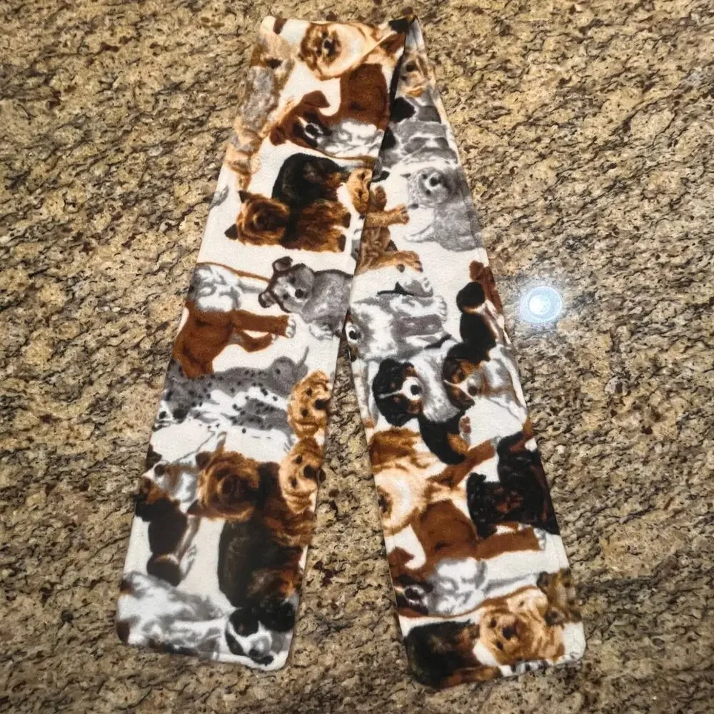 Vintage Women Men Rectangular Scarf‎ Dogs Sitting Long Scarf